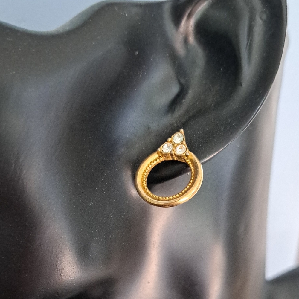 Gold and Crystal Earrings Timeless Elegance